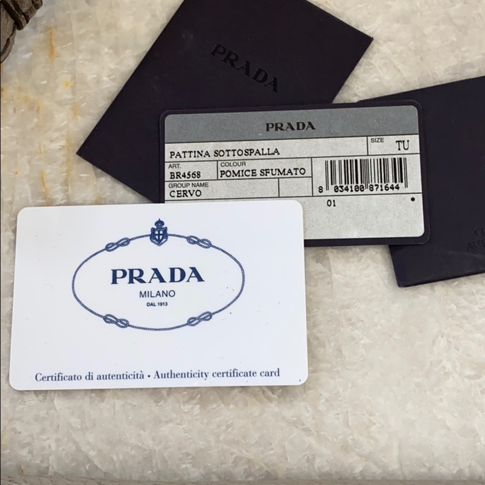 Rare Prada Luxurious Gray Leather Cervo Hobo - Picture 2 of 9